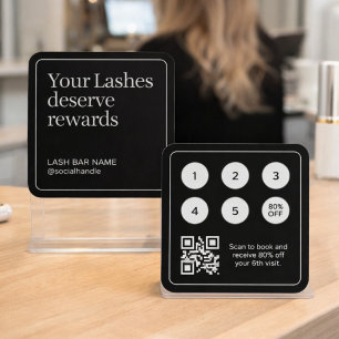 Visita Quadrado Código QR do Cartão de Fidelidade Minimalista de C