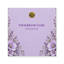 Colar de Cartão Floral Lavanda Pastel Elegante