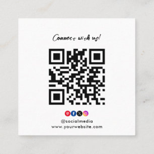 Visita Quadrado Conecte o logotipo personalizado com o Cartão de v