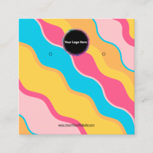 Visita Quadrado Crie o seu Cartão de Exposição de Brincos Personal