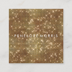 Visita Quadrado Dourado Sparkle Beauty Stylist Square Cartão de vi