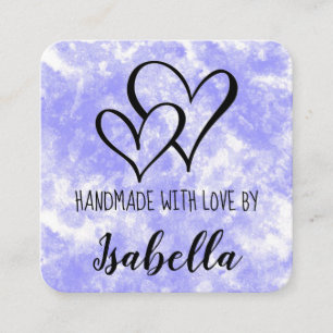 Visita Quadrado Fabricado À Mão Com Cartão De Água Com Amor