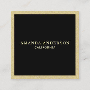 Visita Quadrado Faux Dourado mínimo Na moda elegante  Cartão de 