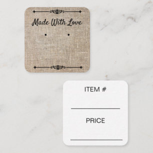 Visita Quadrado Feita Com Amor Ouvindo Juta Natural De Cartão