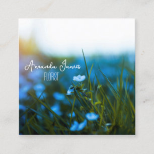 Visita Quadrado macroflores no campo, para florista, Cartão de vis