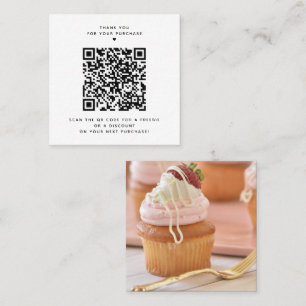Visita Quadrado Obrigado pelo seu Cartão de Desconto de Código QR 