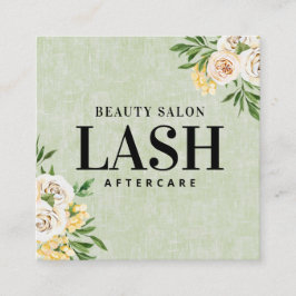 Visita Quadrado Primavera Verde Lash Aftercare Square Cartão de vi