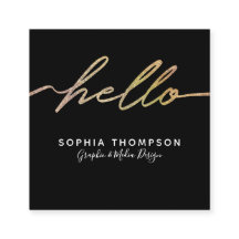 Roteiro holográfico moderno do olá! - cartão de