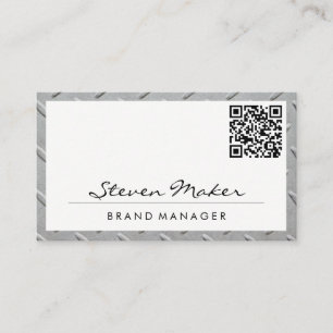 Visita Quadro de aço metálico Código QR Cartão de v