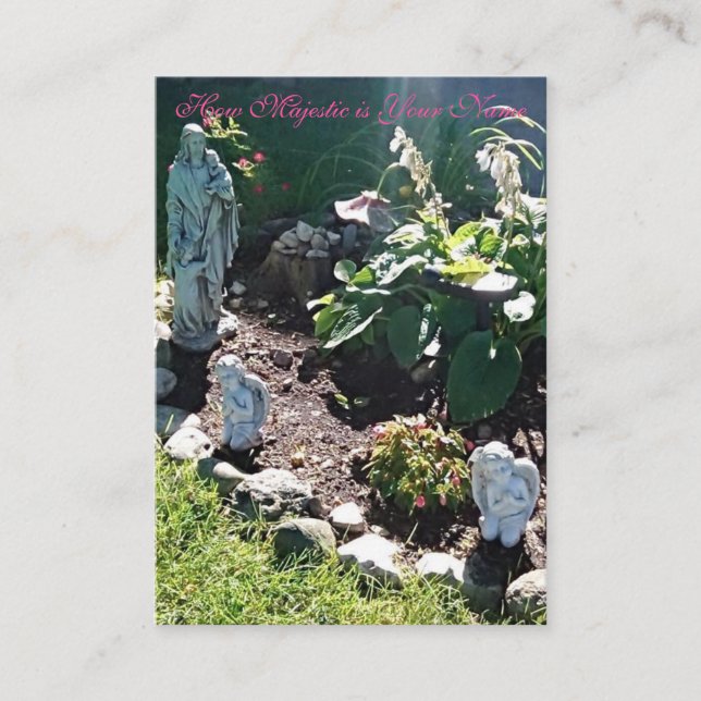 Visita Quão majestoso é o seu nome - Cartão de oração (Frente)