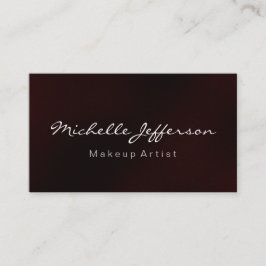 Visita Red Makeup Artist Profissão de Script Cartão de vi