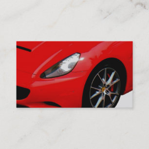 Visita ~Red Sportscar~ CARTÃO DE VISITA, PERSONALIZE A TI