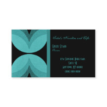Retro Chic Cartão de visita, Mermaid Teal