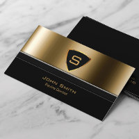 Royal Dourado Shield Equine Dentist Cartão de visi