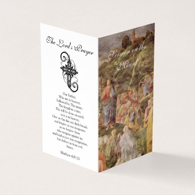 Visita Sermão no Monte - Cartão de Oração (Exterior)