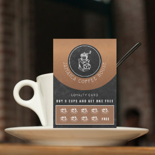 Visita Seu logo café compre cartão de fidelidade de caf