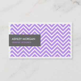 Visita Simples Chic Purple Chevron Zigzag Cartão de visit