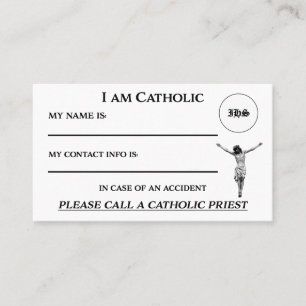 Visita Sou um Cartão de Identificação Católico