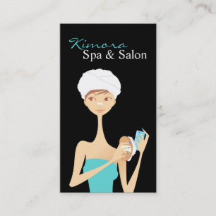 Visita Spa Salon Nail Fashion Vetor Girl Cartão de visit