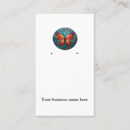 Visita Suporte do cartão de brasão da borboleta de vidro