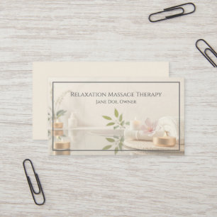 Visita Terapêutica de Massagem de Masseuse Cartão de visi