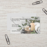 Terapêutica de Massagem de Masseuse Cartão de visi