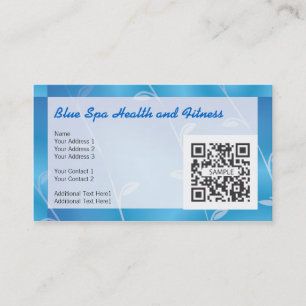 Visita Termas do azul do modelo de cartão de negócios