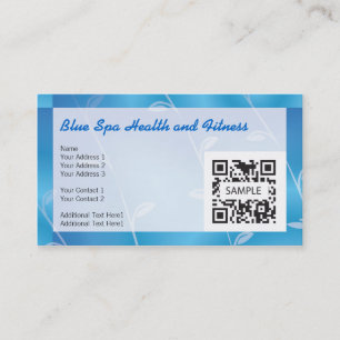 Visita Termas do azul do modelo de cartão de negócios