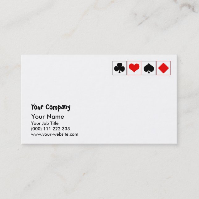 Visita Ternos do cartão de jogo (Frente)