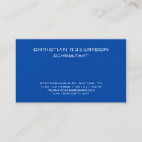 Trend Cobalt Blue White Professional Cartão de vis