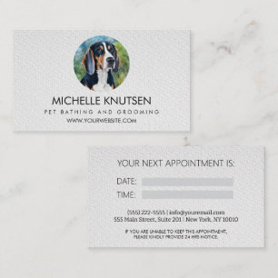 Visita Trendy Pet Bathing e Cartão de Compromisso de Emer