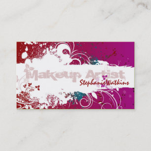 Visita Vermelho do Splatter do Grunge do cartão de visit