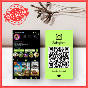 Visita Vibrante Cartão QR do Instagram de Corretor na Cor