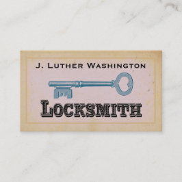 Visita Vintage Retro Locksmith Professional Cartão de vis