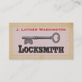 Visita Vintage Retro Locksmith Professional Cartão de vis