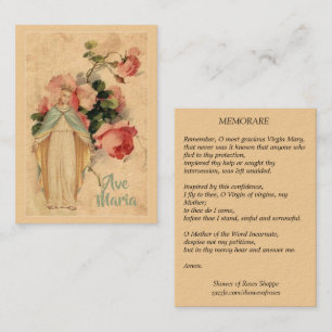 Visita Virgem Maria com o cartão santamente floral de