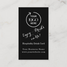 Voucher Moderno de Black Drink | Cartão para Event