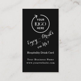 Visita Voucher Moderno de Black Drink | Cartão para Event