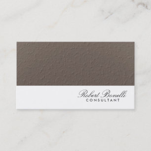 Visita White Beige Plain Modern Consultant Cartão de visi
