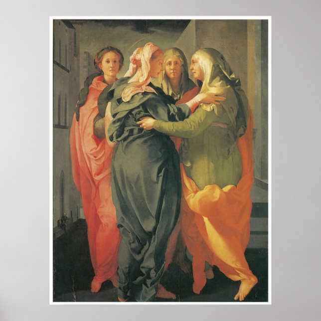 Visitação - Impressão de Jacopo Da Pontormo (Frente)
