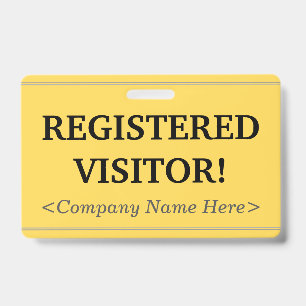 "VISITADOR REGISTRADO!" Crachá