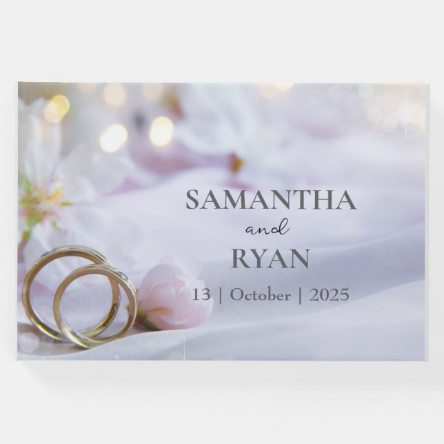 Visitas Anéis Livro de Convidados | Casamentos Luxuosos (Frente)