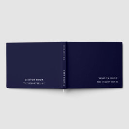Visitas Azul Marinho Minimalista | Livro de Hóspedes de Al