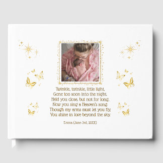 Visitas Baby Funeral Memorial Personalizado Livro de Convi