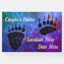 Visitas Bear Paws Blue - Livro de Convidados