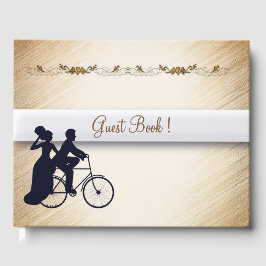 Visitas Bonito Livro de Convidados de Casamento Bicicleto