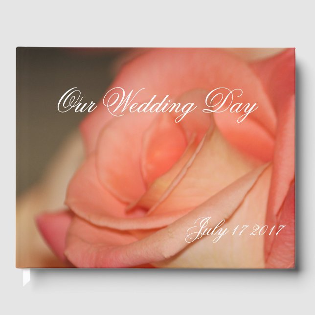 Visitas Bonito livro de convidados de Rosa de Pêssego (Frente)