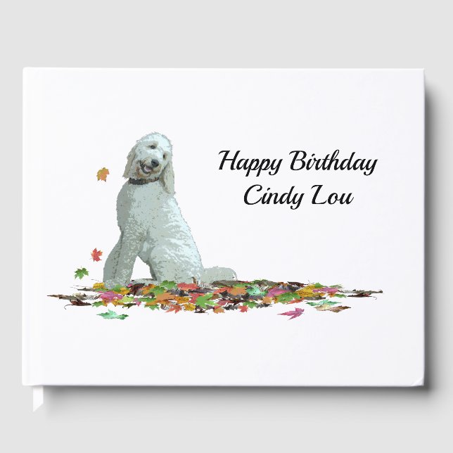 Visitas Cachorro De Labradoodle Sai Do Livro De Convidados (Frente)