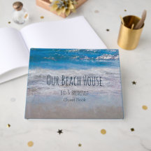 Casa de Praia Azul Branco Livro de Hóspedes Costei