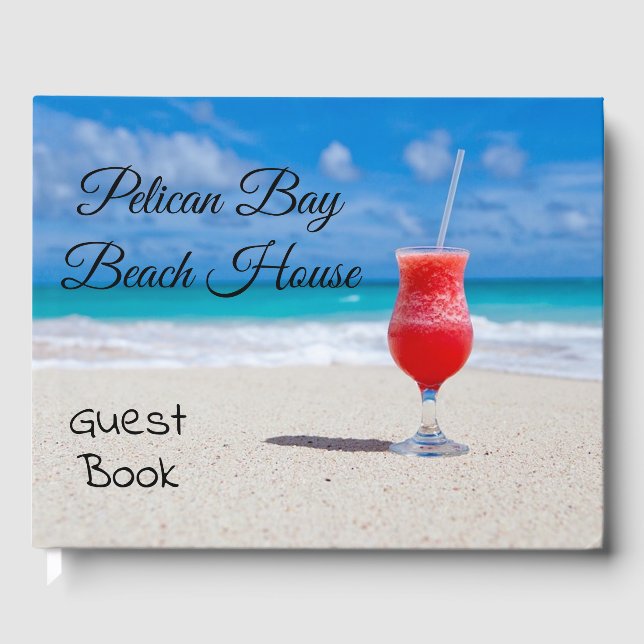Visitas Casa de Praia Ocean Cocktail Livro de Hóspedes (Frente)